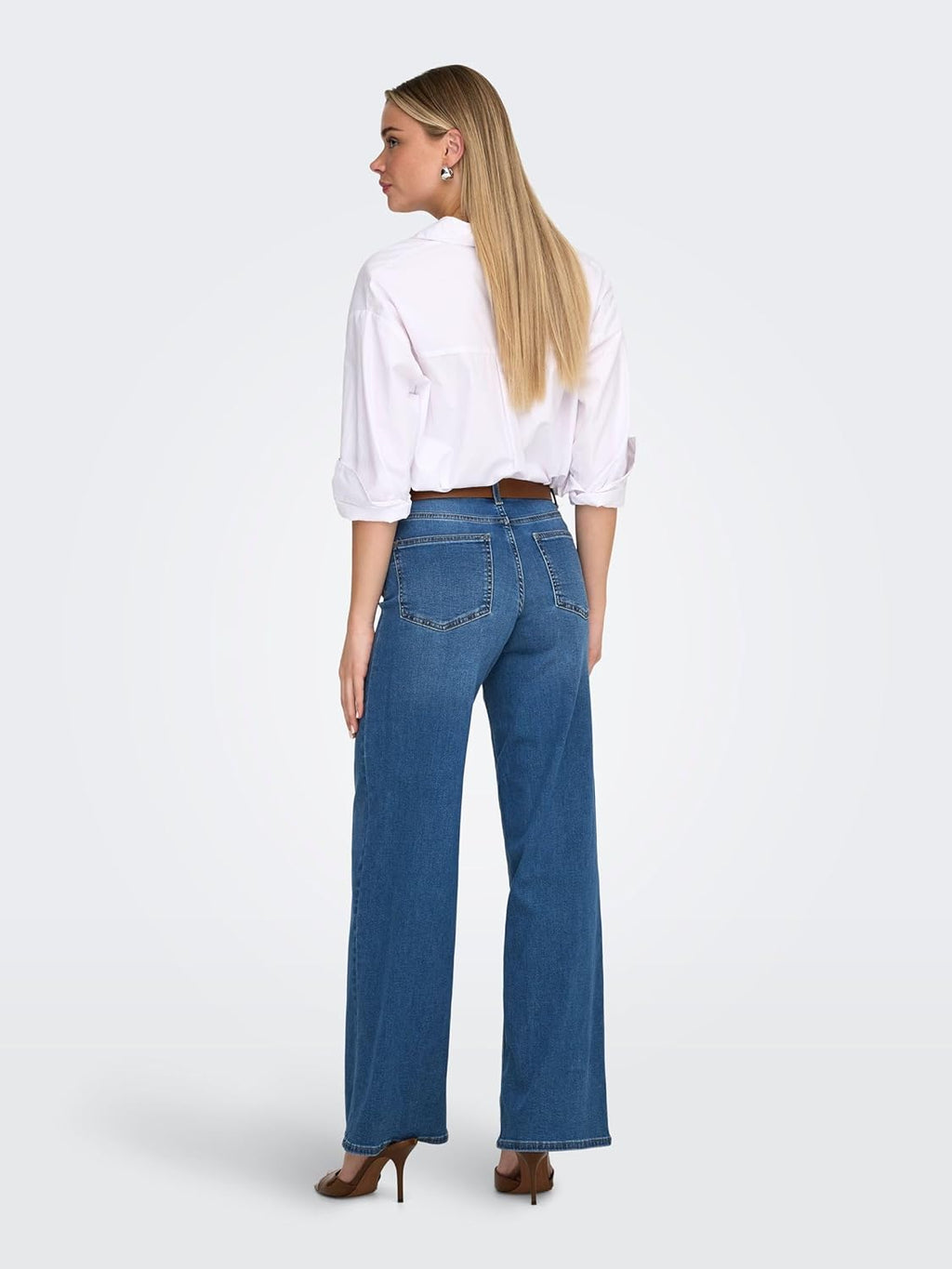ONLY ONLMADISON Blush HW Wide DNM CRO372 NOOS voor dames