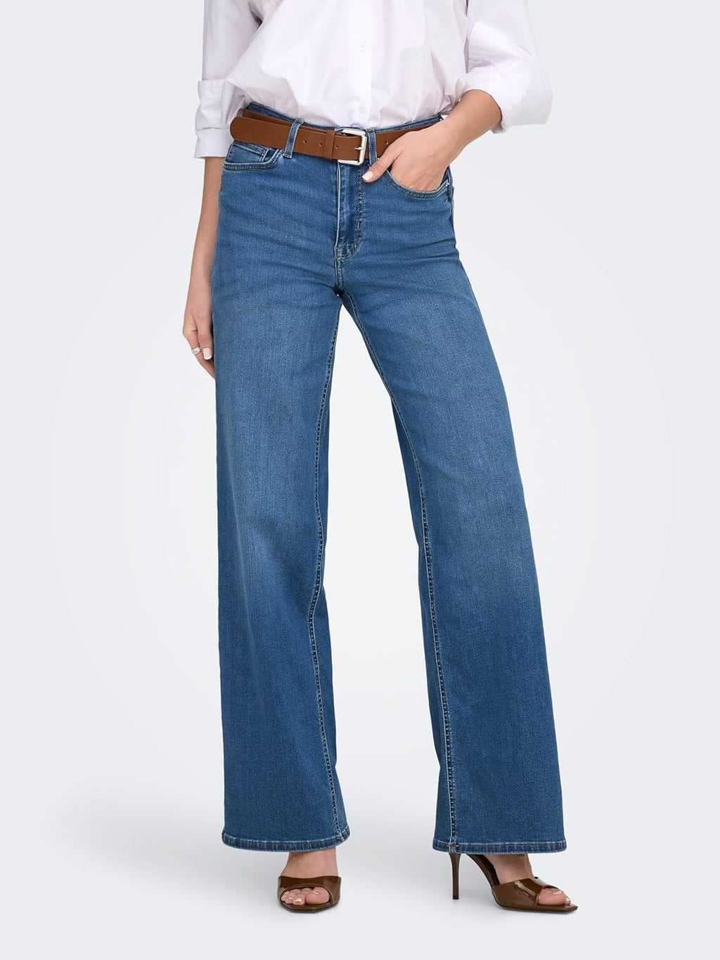 ONLY ONLMADISON Blush HW Wide DNM CRO372 NOOS voor dames