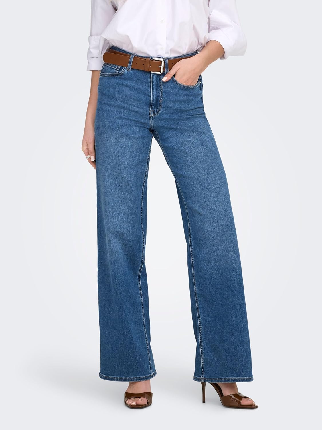 ONLY ONLMADISON Blush HW Wide DNM CRO372 NOOS voor dames