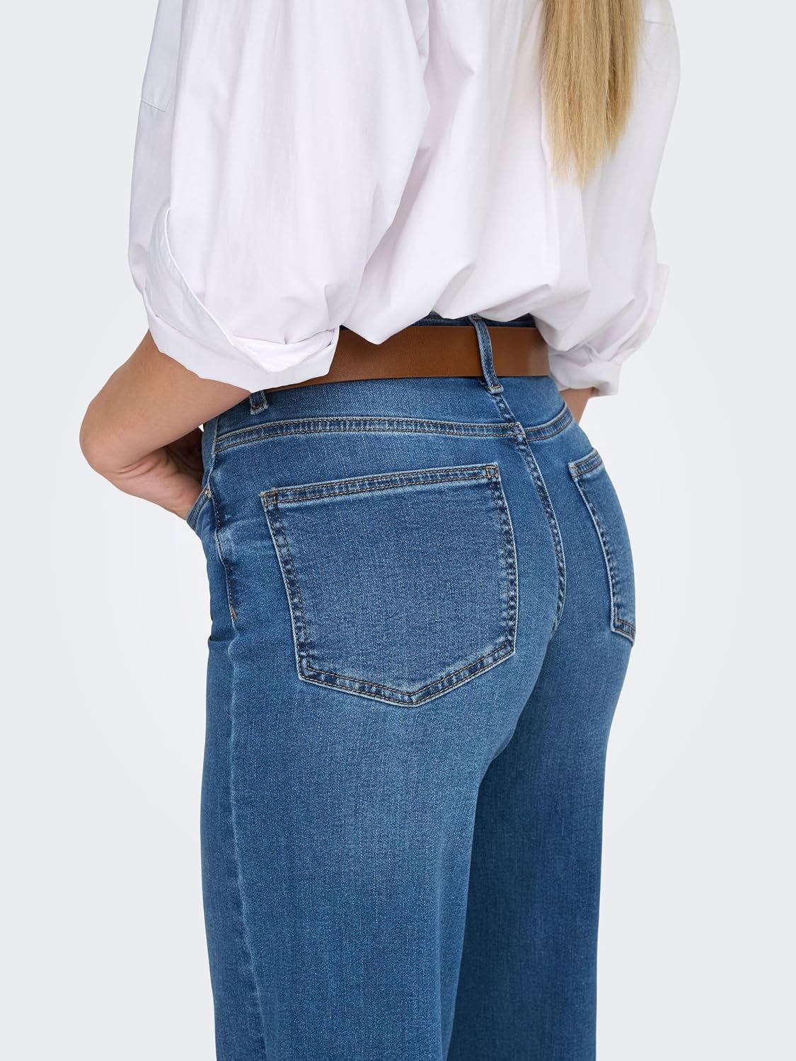 ONLY ONLMADISON Blush HW Wide DNM CRO372 NOOS voor dames