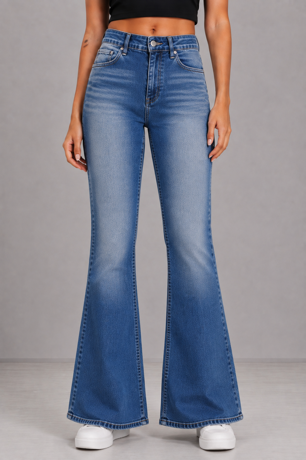 ONLY ONLBLUSH Damesjeans, flared fit, middelhoge taille, flared jeans