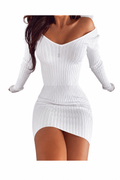 Women Summer Dress 2025 New Sexy Elegant Solid V-neck form-fitting Vertical Striped long-sleeved Dress Vestidoes Cheap Clothing
